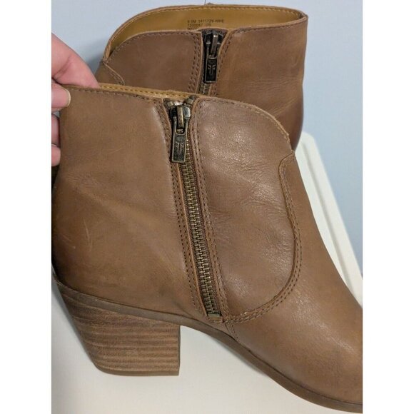 FRYE Women Size 9.5 Wheat Brown Leather Jennifer Seam Ankle Booties 3471729 - Picture 16 of 16